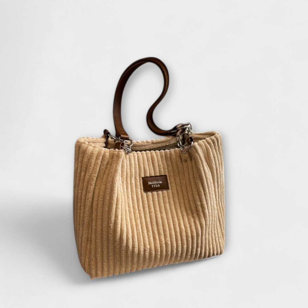 Olivia - Soft Cord Shoulder Bag