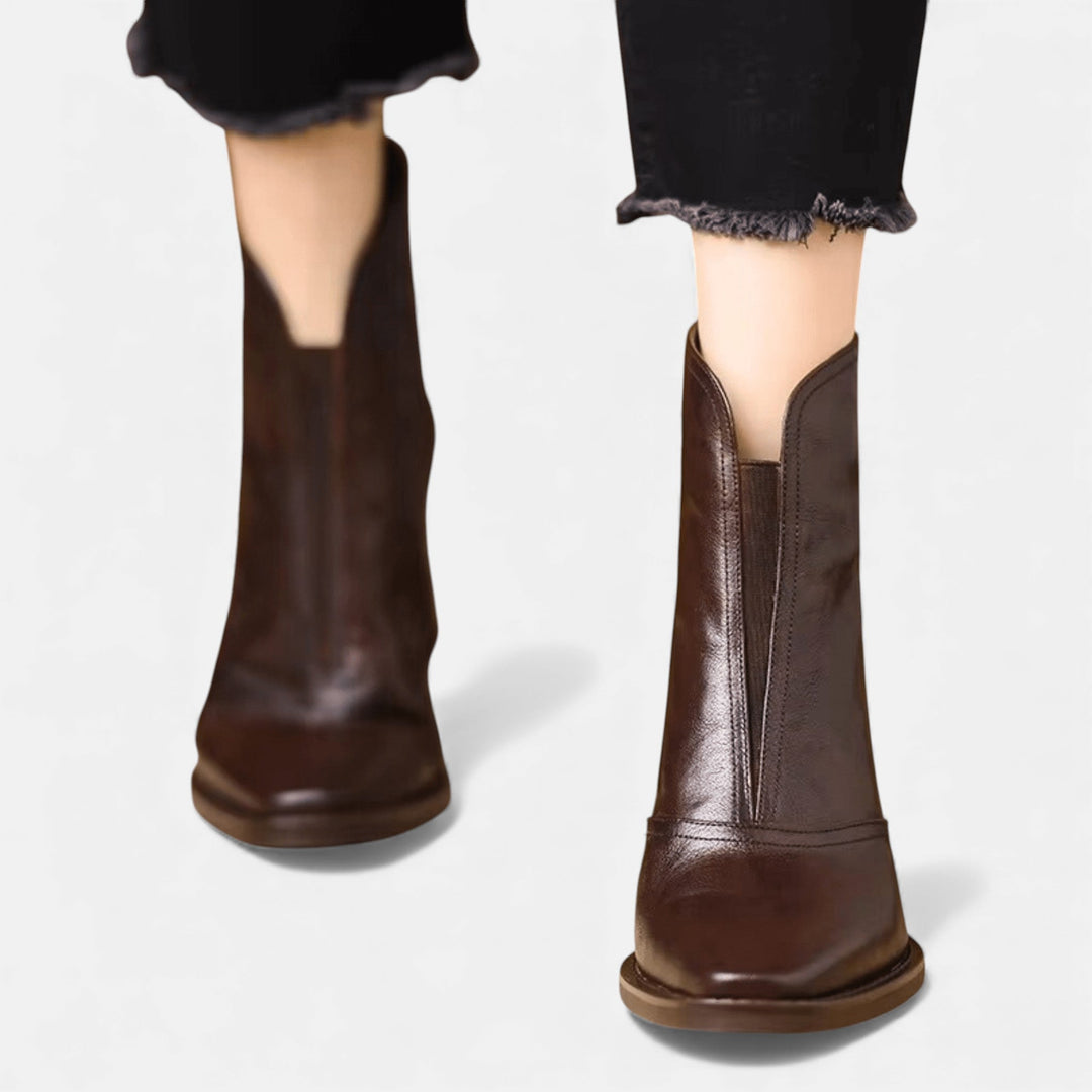 Claudia | Luxury Ankle Boots with Mid Heel